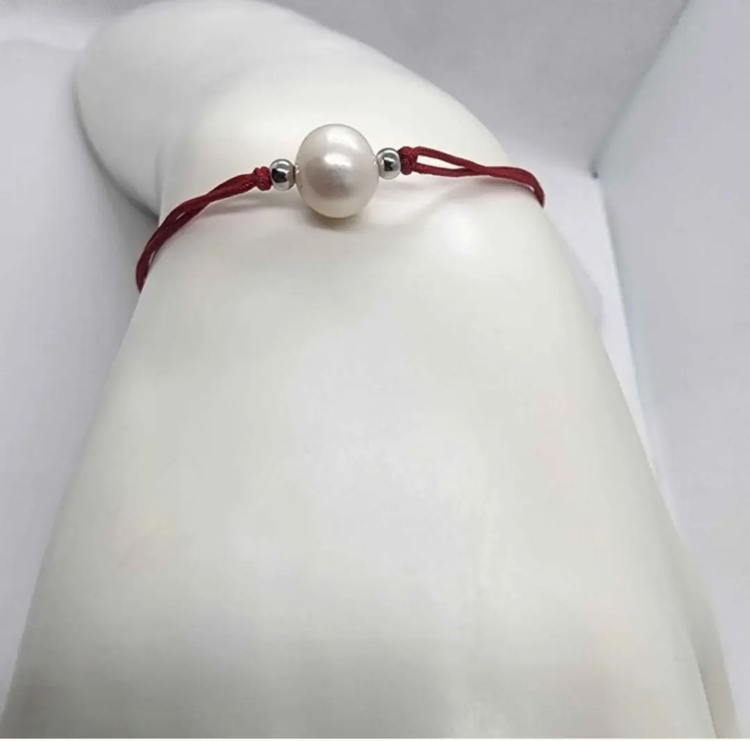 Good Luck Red String with White Pearl Charm - TikTok Shop