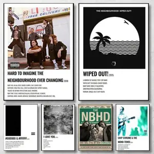 The Neighbourhood Album Poster Wiped Out Music Wall Art Alternative Rock Canvas Painting Room Decor Fan Gift
