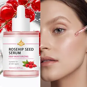 Rosehip Seed Oil Essence, Hydrating & Nourishing Serum, Cold-Pressed Rosehip Oil with Nicotinamide, Deep Moisturizing Skin Care, 100ML