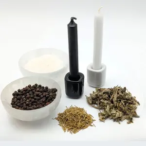 Protect + Banish Witchy Protection Spell Kit – Banishing Ritual Tools, Crystals, Candles, & Herbs for Energy Cleansing