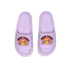 Lavender Good Vibes Pool Beach Women's Eva Slides Sandles