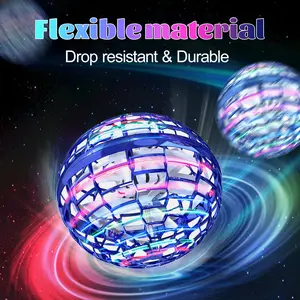 Smart Induction Floating Rotating Ball Magic Flying Ball, LED Light Mini Drone Toy, Stress Relief Toy for Kids, Boys & Girls