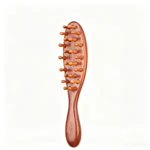Loc Brush for Dreads, Comfortable Massage Comb, Scraping Massage Tools Wide Tooth Comb, Elegant Wood, Comfortable to Hold