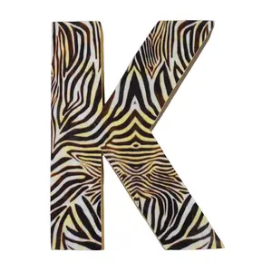 Safari Zebra Stripe Mango Wood Letter(A to Z) Block