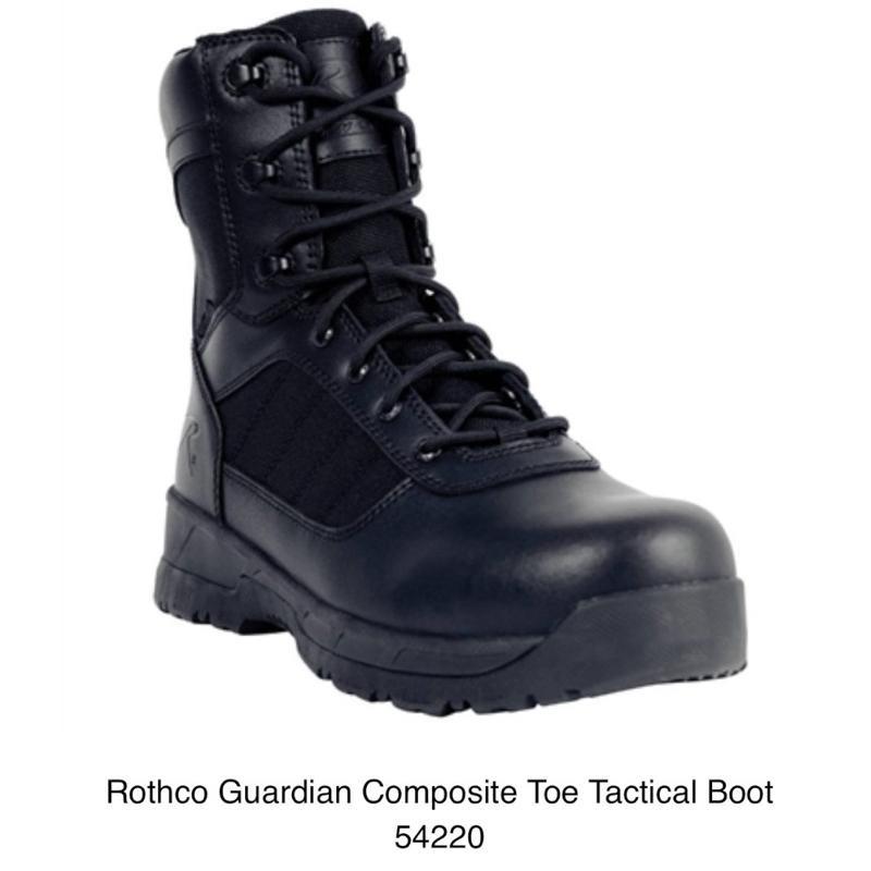 Rothco Guardian Composite Toe 8 Inch Tactical Boot Black - H20 Lock Waterproof, Molded EVA Footbed And EVA Midsole, Ground Lock Terrain Endurance System, Workwear Footwear,  Walking Shoes Closed Leather