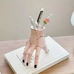 Frankenstein's Hand Pen Holder, Spooky Abs Resin Desk Organizer, Desk Accessories, Halloween Decor for Office & Home, Perfect for Succulents & Small Plants