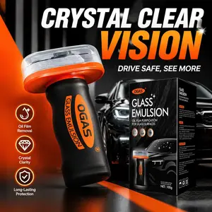 DOMEIU Oil Remover Windshield Cleaner Glass Cream AutoDegreaser Window Cleaner Handheld Compact PortableRemove Oil Film Clear View for Car Foam Powerful Multi-Purpose