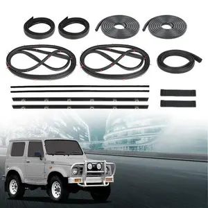 For Suzuki Samurai SJ410 SJ413 Door Window Trim Molding Seal Garnish Whisker Set
