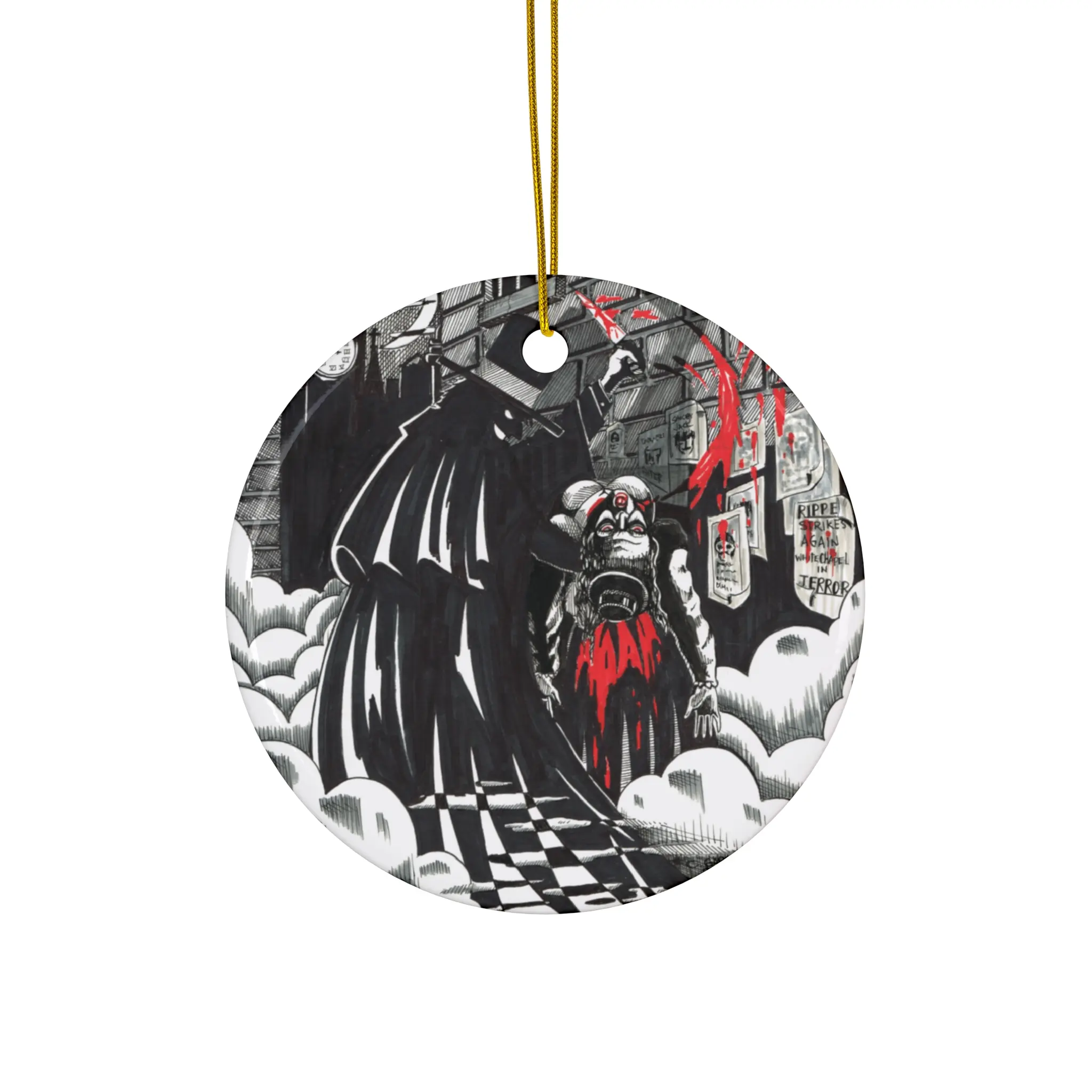 Dark Christmas Decor: 4 Must-Have Horror Ornaments, Ceramic- 4 shapes unique holiday