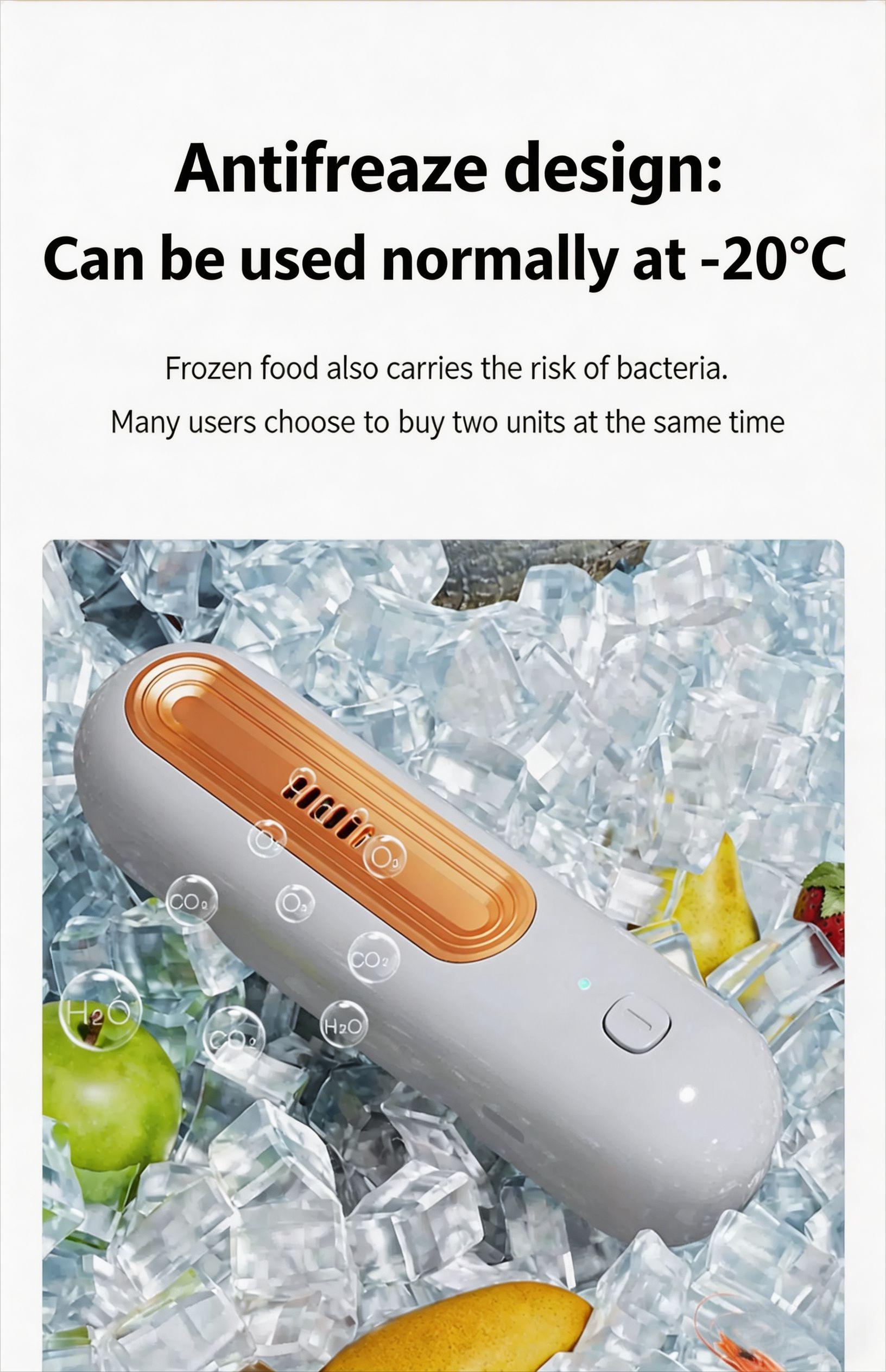 Portable Ozone Purifier for Refrigerator, Eliminate Bacteria & Odors,Suitable for refrigerators, fruit and vegetable air purifiers