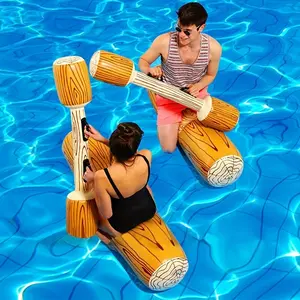 PVC Inflatable Water Drum Game - 2 Percussion Sticks & 2 Swimming Rings for Pool & Beach Parties, Summer Fun, Birthday, Anniversary, Bachelor Party - Non-Electric, Featherless, Universal Holiday Use