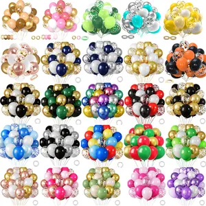 30pcs Chrome Latex Balloon White Pink Blue Helium Ball Wedding Adult Birthday Party Decoration Baby Shower Globos Set6 balloons  decor helium  balloon