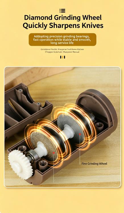 2026 Must-Have Kitchen Gadget! Electric Knife Sharpener, Coarse & Fine 2-Stage Automatic Sharpening Station, Easy Press for All Kitchen Knives