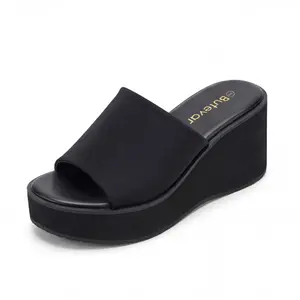 Butevar Women's Classic Open-Toe Wedge Platform Sandals, Summer Beach Heels, Comfortable Summer Walking Footwear with Stylish Design, Wide foot Shoe For Girl