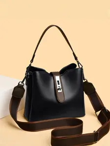 Women's Convertible Fashionable Bucket Bag with 2 Detachable Straps Shoulder Bag & Handheld Purse | Multi-way Tote for Daily Essentials