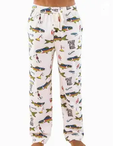 Lazy One Funny Ocean Pajama Pants For Men, Men's Separate Bottoms, Lounge Pants, Fishing PJs, Loungewear Sleepwear Relaxed Fit Four Seasons Comfort Great Gift For Fisherman Wide Leg Bottoms
