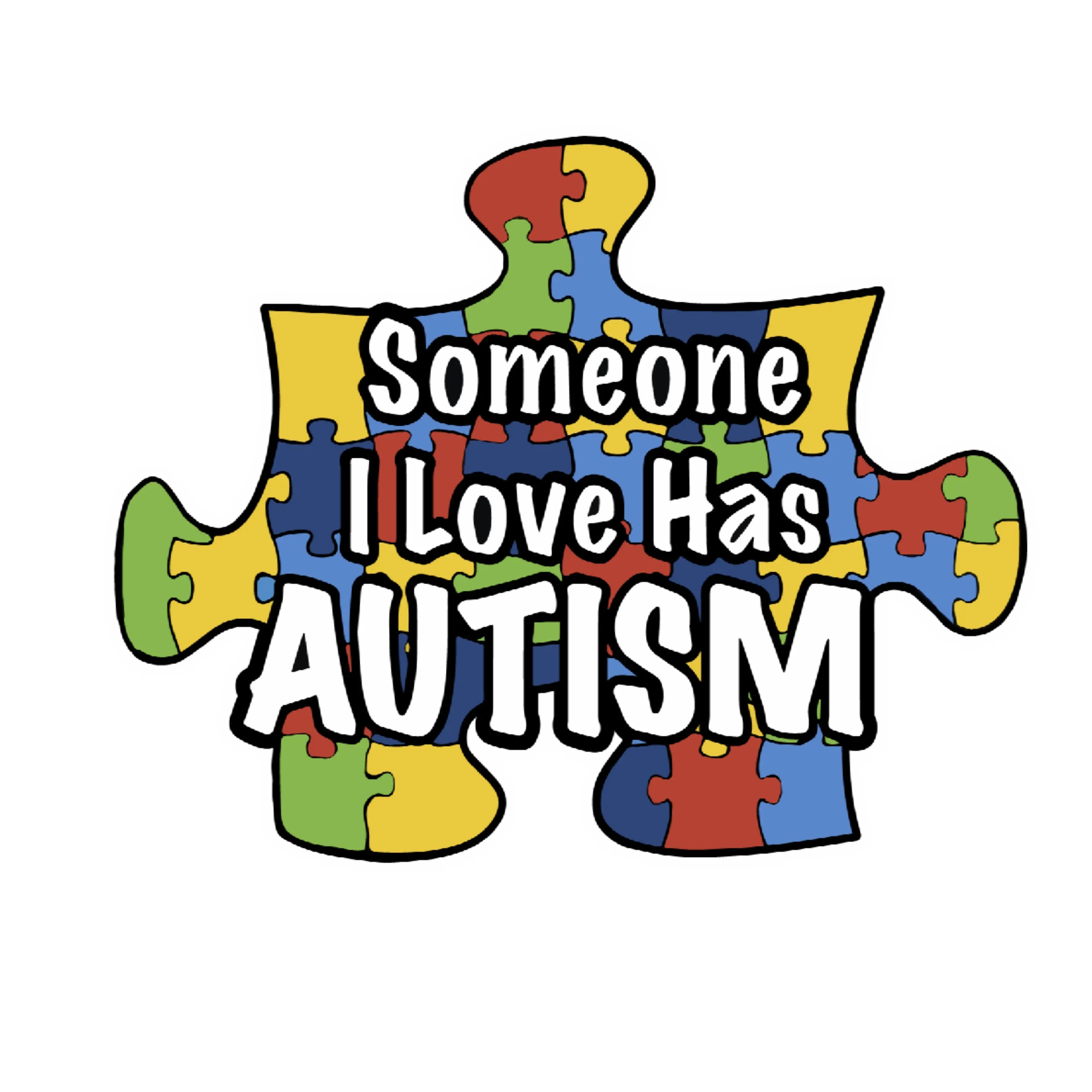 "Someone I Love Has Autism Vinyl Decorative Sticker, Home Decor Decal for Personalized Home Supplies"