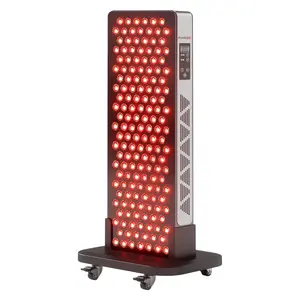 2026 4-Wavelength Red & Near-Infrared Light Panel, 156 LEDs 630nm+660nm and 830nm+850nm, Up to 157mW/cm² Irradiance, Built-in timer and adjustable power levels, suitable for facial and full-body soothing care