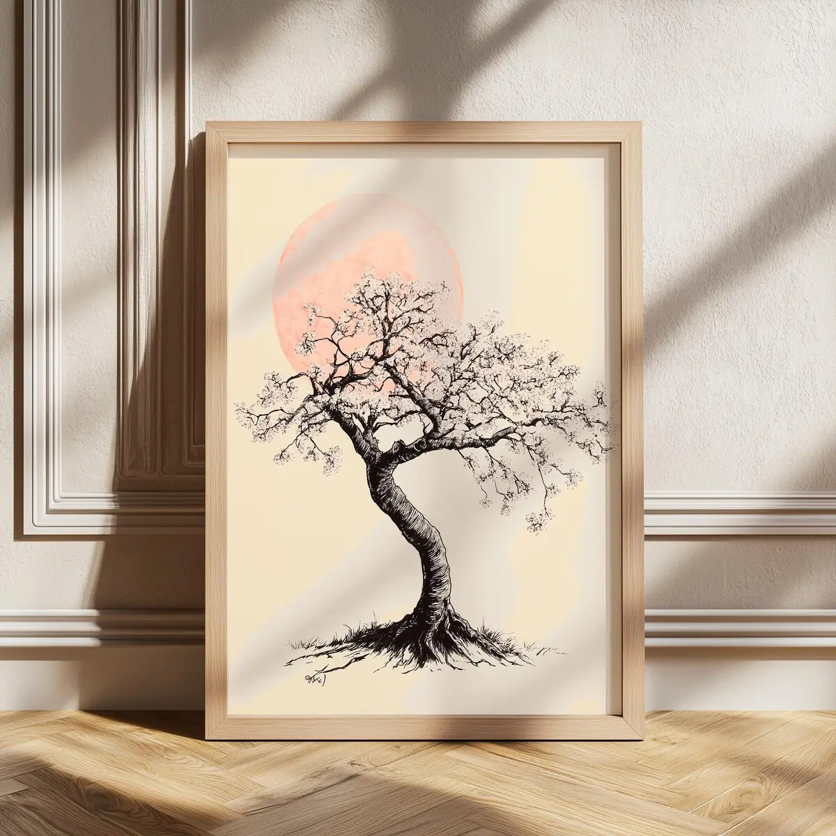 Japanese Sakura Poster, Sakura Vintage Print, Chinese Poster, Romantic Blossom Art, Chinese Garden Decor, Asian Style Poster, Unframed