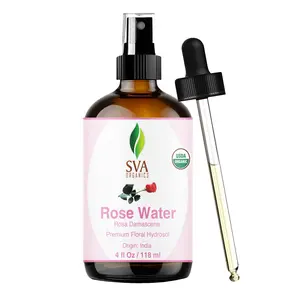 SVA ORGANICS Rose Water 4oz (118 ml) Refreshing Rose Water Spray for Skin Care, Skin Hydration, Bath, Soaps, Haircare & Aromatherapy