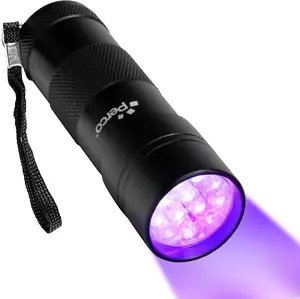 Perco Counterfeit Flashlight - Portable & Reliable Device with UV Light Detection - Fake US Bill Checker for Personal & Commercial Use - Ensures Authenticity & Prevents Fraud