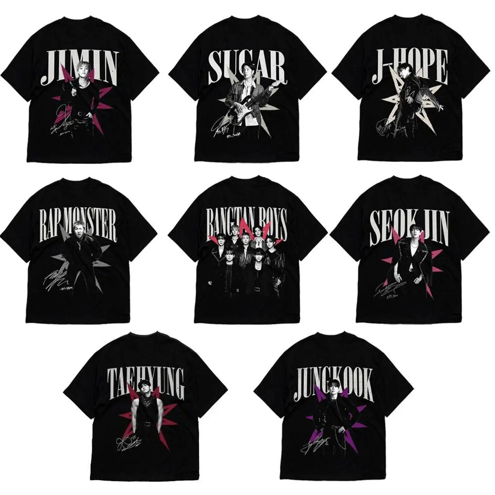 Vintage Seven Member Shirt, Bangtan Kpop Merch, Retro 90s Shirt, Gifts For Fans