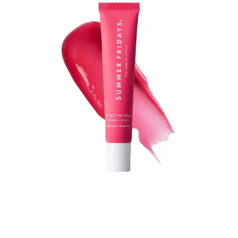 Summer Fridays Lip Butter Balm - Pink Guava, Vegan Flavored Lip Treatment for Dry Care, Shine Enhancing