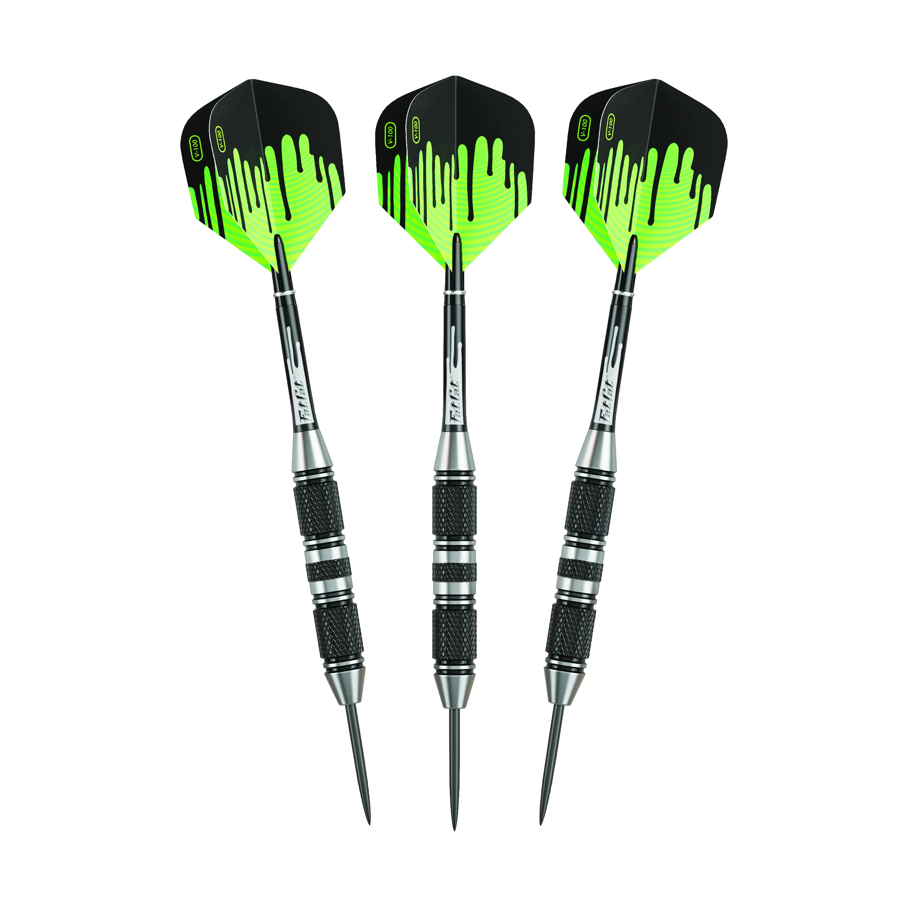 Fat Cat The Freak Steel Tip Darts, 22g Lightweight Nickel Silver Alloy, Unisex Polypropylene Flights, Professional Darts Gear with Case, Three Extra Flights