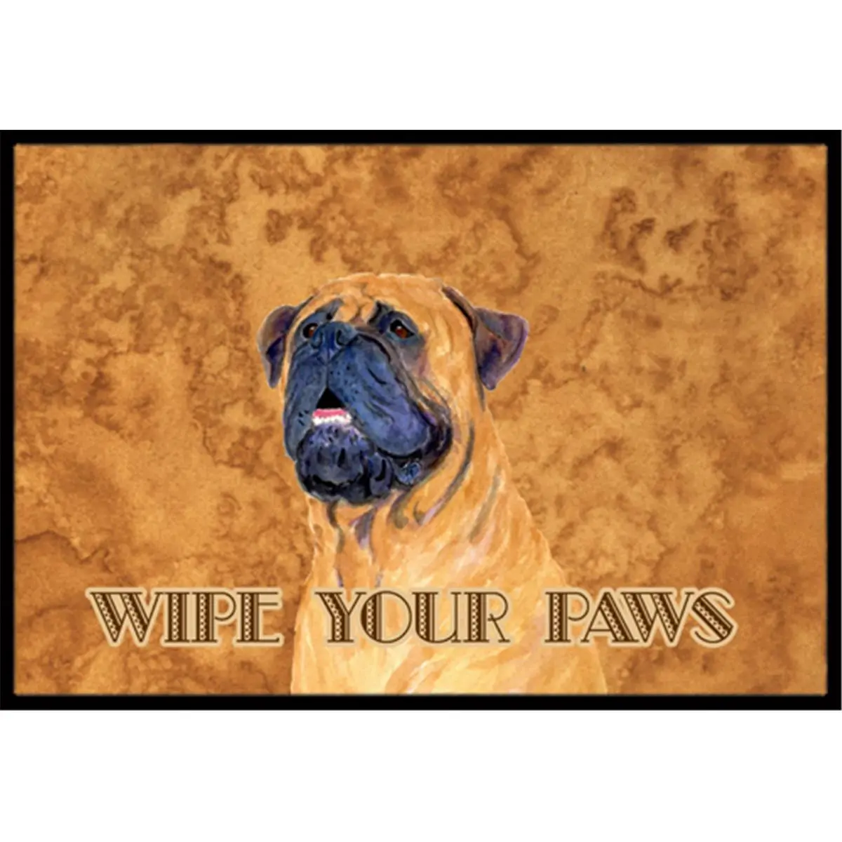 Caroline's Treasures 18x27 in. Mastiff Action Back Floor Mat - Fade-Resistant, Indoor-Outdoor Wipe Your Paws Rug