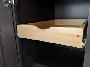 NEW 14 inch Width Drawer Wood Pull Out Tray Drawer Box Kitchen Cabinet Organizer, Cabinet Slide Out Shelve, Wooden Pull-Out Shelf -DIY (Fits RTA Cabinet B18, Pantry 18) Pot#1 (15''W x 21''D)