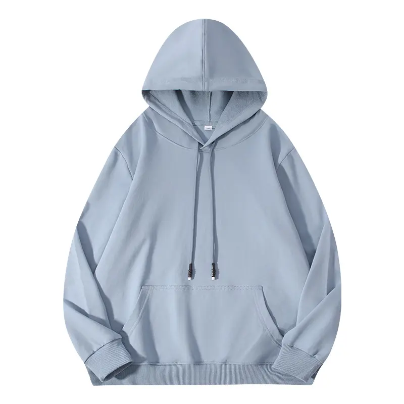 280g looped hood   grey blue