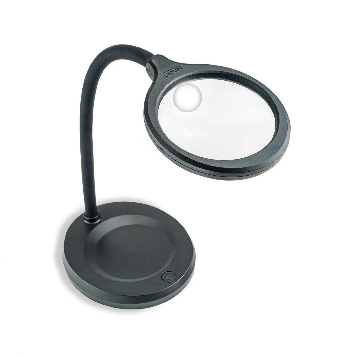 Carson DeskBrite300 COB LED Reading Lamp with 4.3 in. Desk Stand Magnifier, 2X Aspheric Lens, 5X Spot Lens, Adjustable Arm for Jewelry Making, Painting Nails, Inspection, Hobbies, Sewing