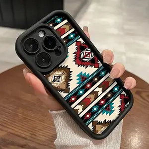 Compatible with iPhone 17 16 15 Pro Max Plus 14 13 12 11 - Striped Design, Durable Shockproof Soft Silicone Case