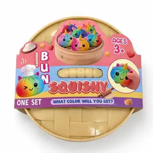 Unicorn Series Expressive Big Dumpling Squishy Dumpling Squishy - Blind Box, Mysecret Bun Fidget Toy, Soft TPR Material, Stress Relief, Unboxing Surprise,  Rare squishy Random Style per Pack.