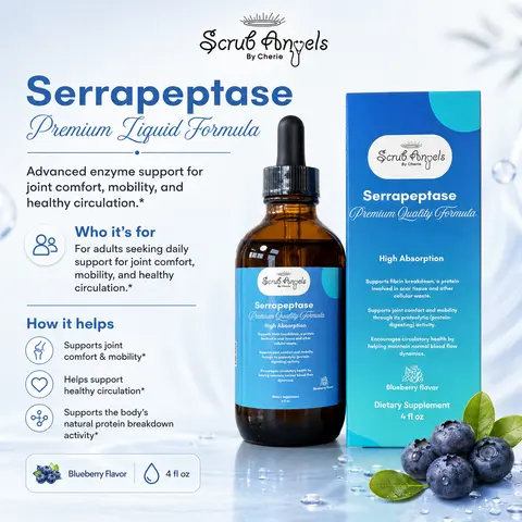 Serrapeptase Liquid Extract - 120ml Highly Absorbent Proteolytic Enzyme Nutrition Supplement, Prop 65 Safe Anti-Inflammatory Digestive Support, Tissue Balance Supplement for Health