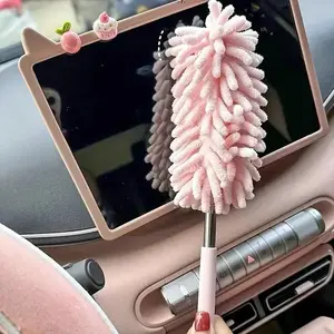 Mini Car Dusting Brush for Household & Car Interior Cleaning, Car Detailing Brush, Extendable Flexible Ultra-Fine Fiber Tools Made of Polyester Material, Car Cleaning Supplies, Car Detailing Accessories, Car Detailing Product
