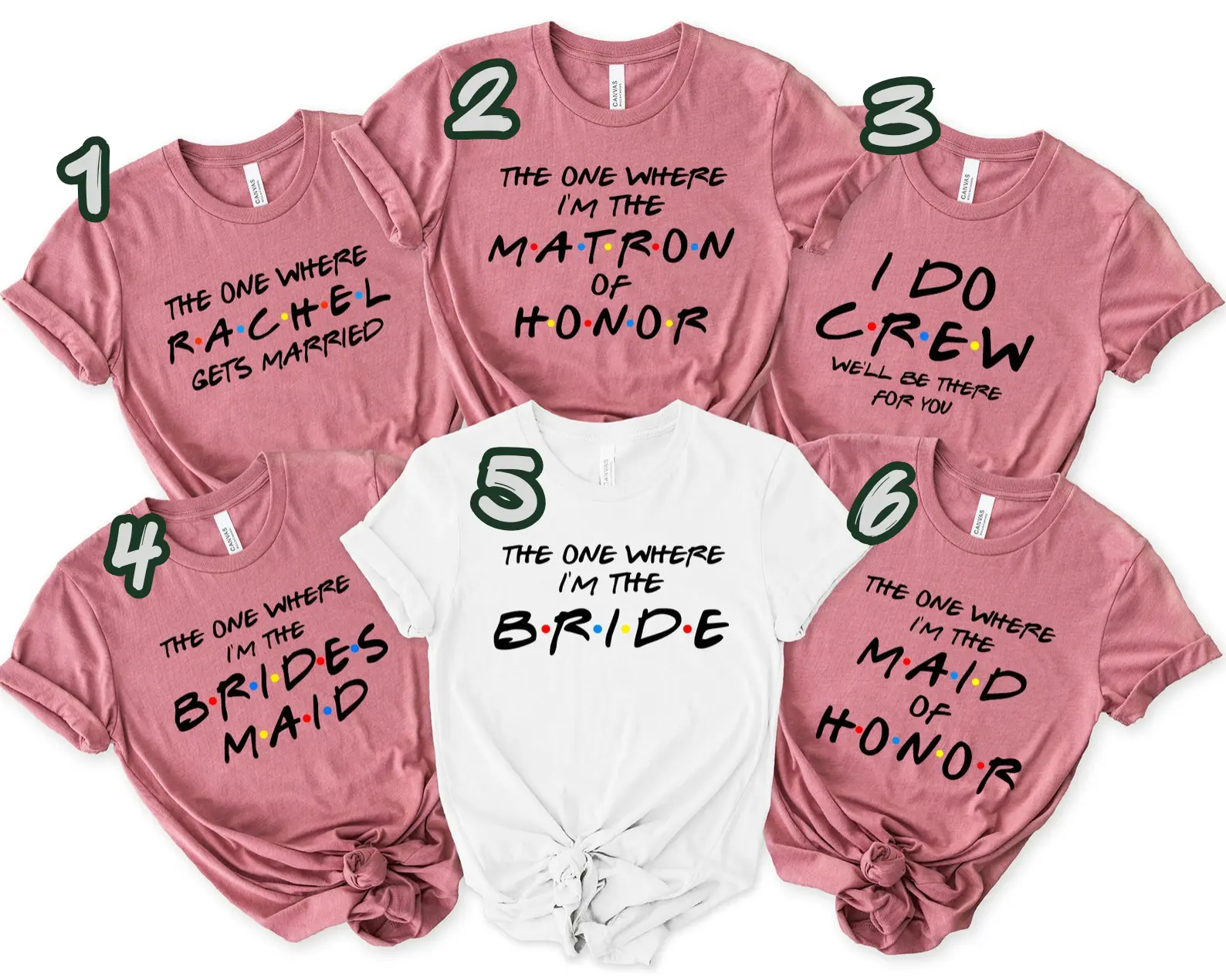 Comfort Colors Bride & Bridesmaid Matching T-Shirt, Bridesmaid Proposal Gift, Maid of Honor Tee, Matching Wedding Shirt, Wedding Party Bachelorette Shirt, Trendy Bride Shirt, Full Size, Full Color