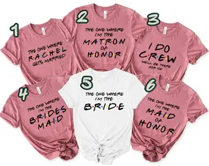 Comfort Colors Bride & Bridesmaid Matching T-Shirt, Bridesmaid Proposal Gift, Maid of Honor Tee, Matching Wedding Shirt, Wedding Party Bachelorette Shirt, Trendy Bride Shirt, Full Size, Full Color