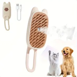 3 in 1 Pet Steam Brush for Dogs and Cats Advanced Pet Hair Removal Tool with USB Cable for Massage Tangled Hair Loss Remover