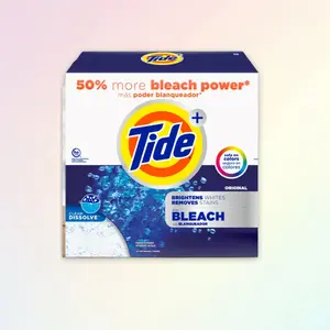 Tide Original Plus Bleach Powder Detergent 144oz - Powder Laundry Detergent, with Bleach, 144oz, for Tough Stains, Value Size