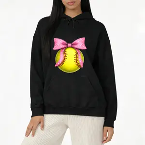 Mom & Daughter Softball Matching Hoodies – Retro Style, Heavyweight Fabric, Perfect for Games