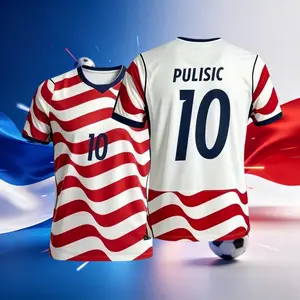 2026 United States NO.10 Pulisic Short Sleeve Soccer Jersey Fans Version Breathable