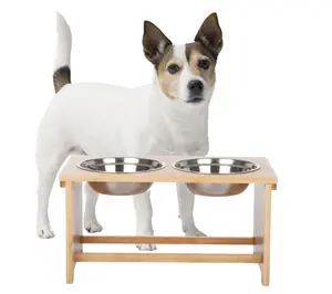 Petmaker 10" Raised Dog Bowl Stand & Removable Pet Bowls