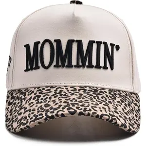 Women’s Mommin Trucker Hat Vintage Two-Tone Ponytail Baseball Cap Embroidered Adjustable Hat Great Gift for Mom Casual Outfit Valentine's Day Gifts