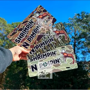 Shrimpin N Pimpin License Plate