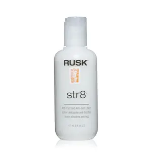 RUSK Designer Collection Str8 Anti-Frizz and Anti-Curl Lotion, Light, Greaseless, Temporarily Removes Curl and Eliminates Frizz, White 6 oz Gel Haircare