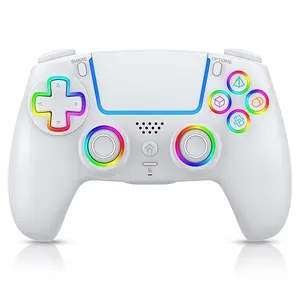 All-in-One Wireless RGB Controller for PS5/PS5 Pro/PC, Hall Effect Thumbsticks, 6-Axis Motion Sensor, Turbo, 3.5mm Jack