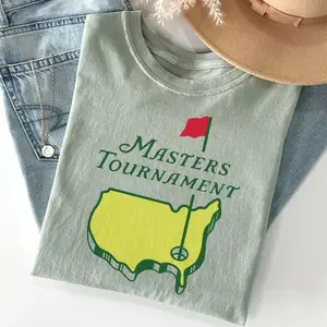 [SALE OFF 55%] Women's Vintage Crew Neck The Masters Tournament T-shirt, Fade Resistant Fitted Cut, All Seasons Wear, Collector Gift For Fans, All Sizes - Lauriel Designs