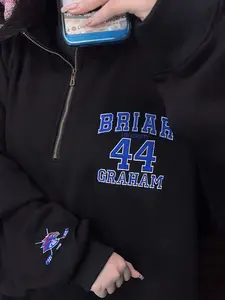 Briar University Embroidered Quarter Zip Sweatshirt, Briar U Quarter Zip, Off Campus Series Bookish, Hockey Romance Sweatshirt