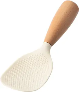 1Pc Standing Silicone Rice Spoon Paddle, Rice and Potato Servers,Household Rice Shovel Heat Resistant Anti-scalding Rice Scooper, Serving Spoons（White）